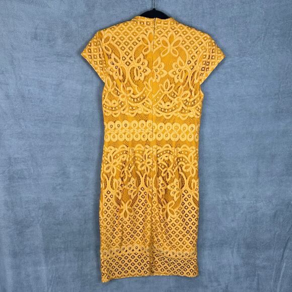 Baltic Born Yellow Lace Midi Dress - Picture 6 of 13